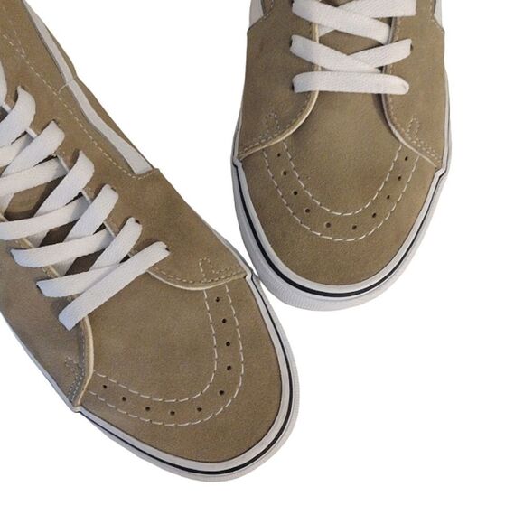 Vans Sk8 Hi Taos Taupe Canvas Suede Mix Skate Sneakers Men's Size 10.5 - Picture 7 of 15